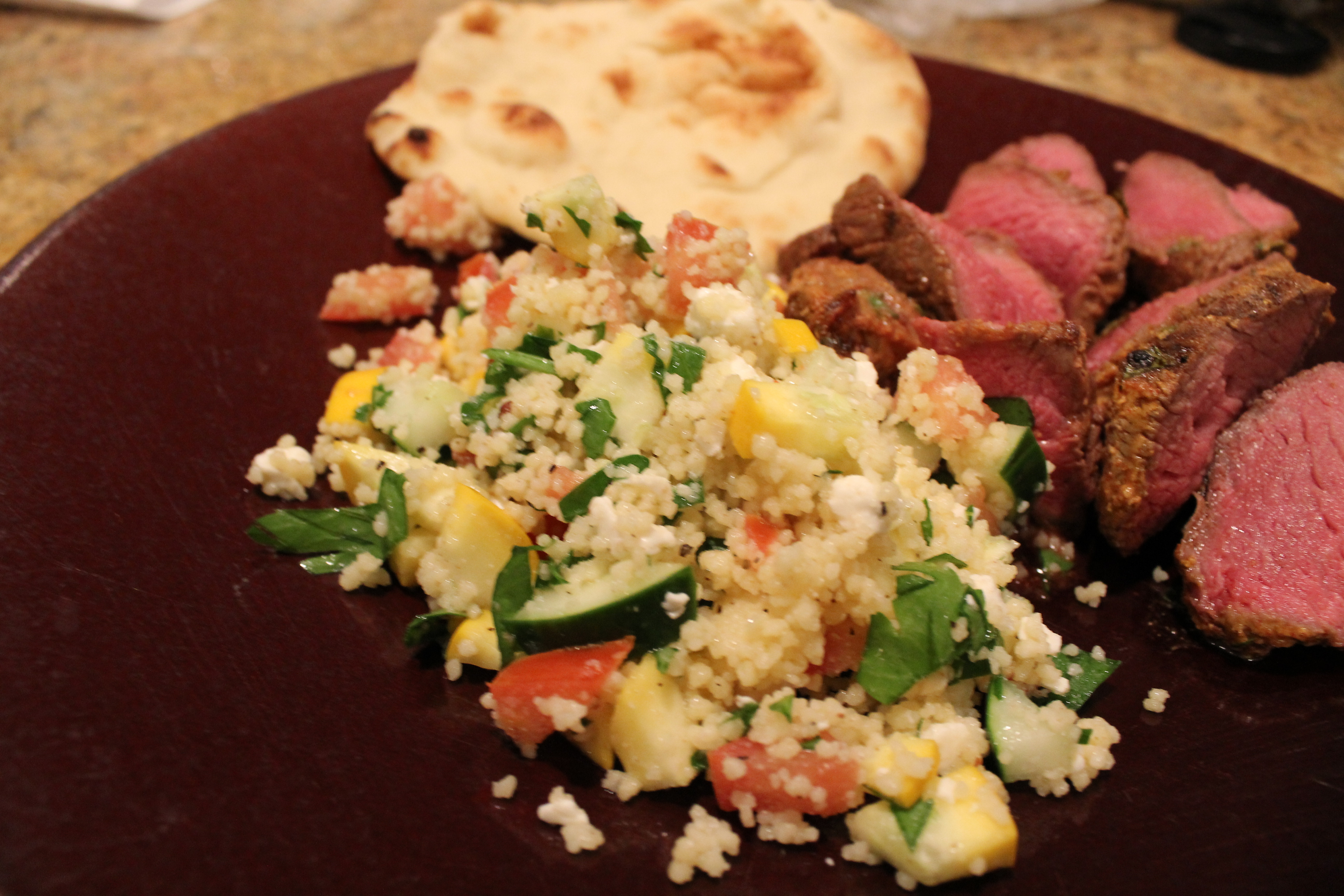 Tandoori Sirloin with Summer Couscous